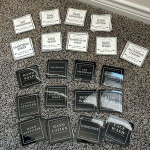 Farmhouse Style Toiletry Label Stickers